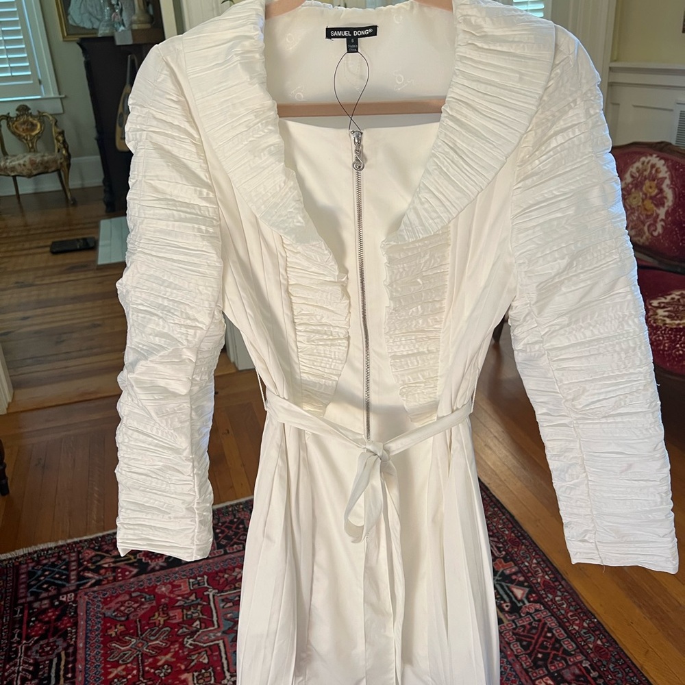 Samuel Dong ruffled collar coat-S-NWTs